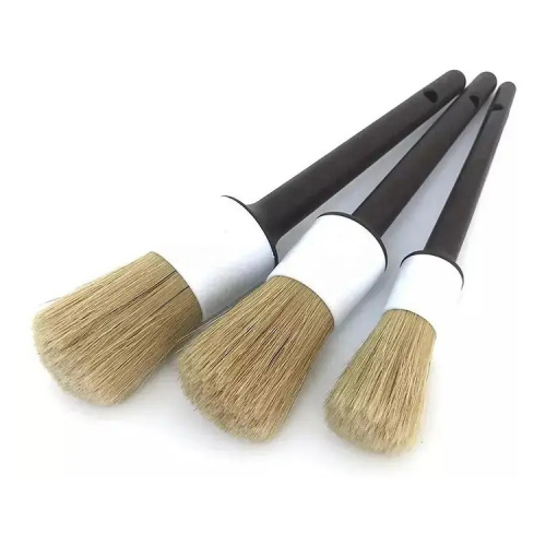 3 Pcs Boar's Hair Car Detailing Brush Set